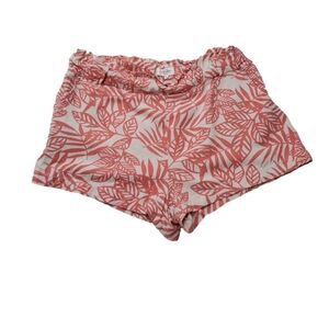 Cali 1850 Linen Blend Floral Paper Bag Waist Shorts Women's size L